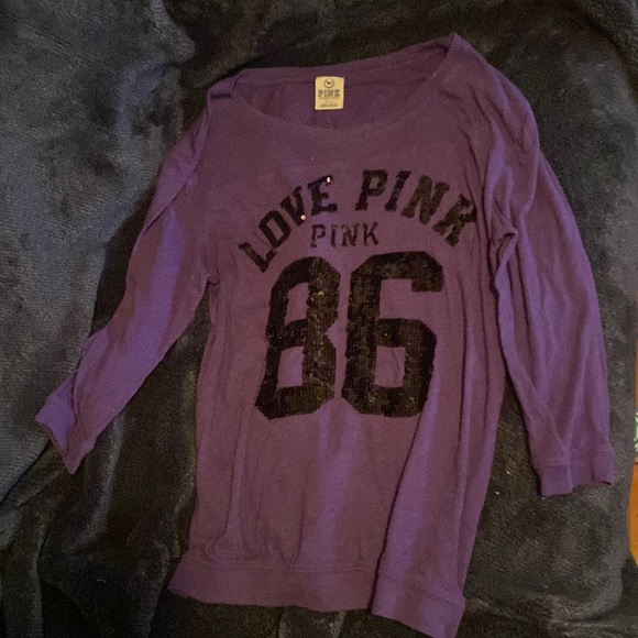 PINK Victoria's Secret Tops - Love Pink Sequin Top